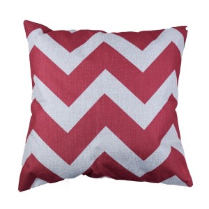 Red Chevron Cushion