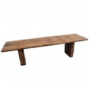 rustic industrial wood table bench