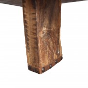rustic industrial wood table bench