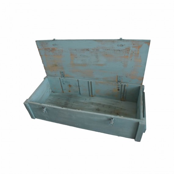 Painted Wooden Military Chest